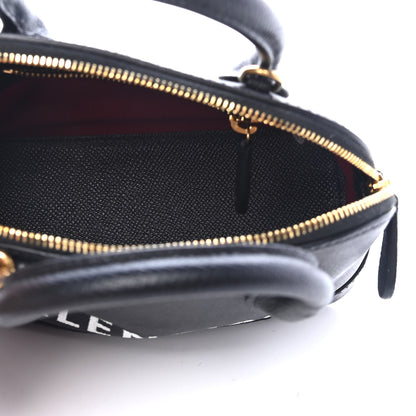 Balenciaga Signature Grained Calfskin XXS Ville Top Handle Bag Black White 4 of 4