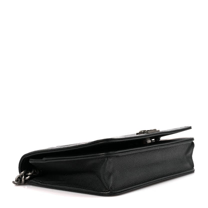 Chanel Caviar Quilted Boy Wallet On Chain WOC Black 5 of 13