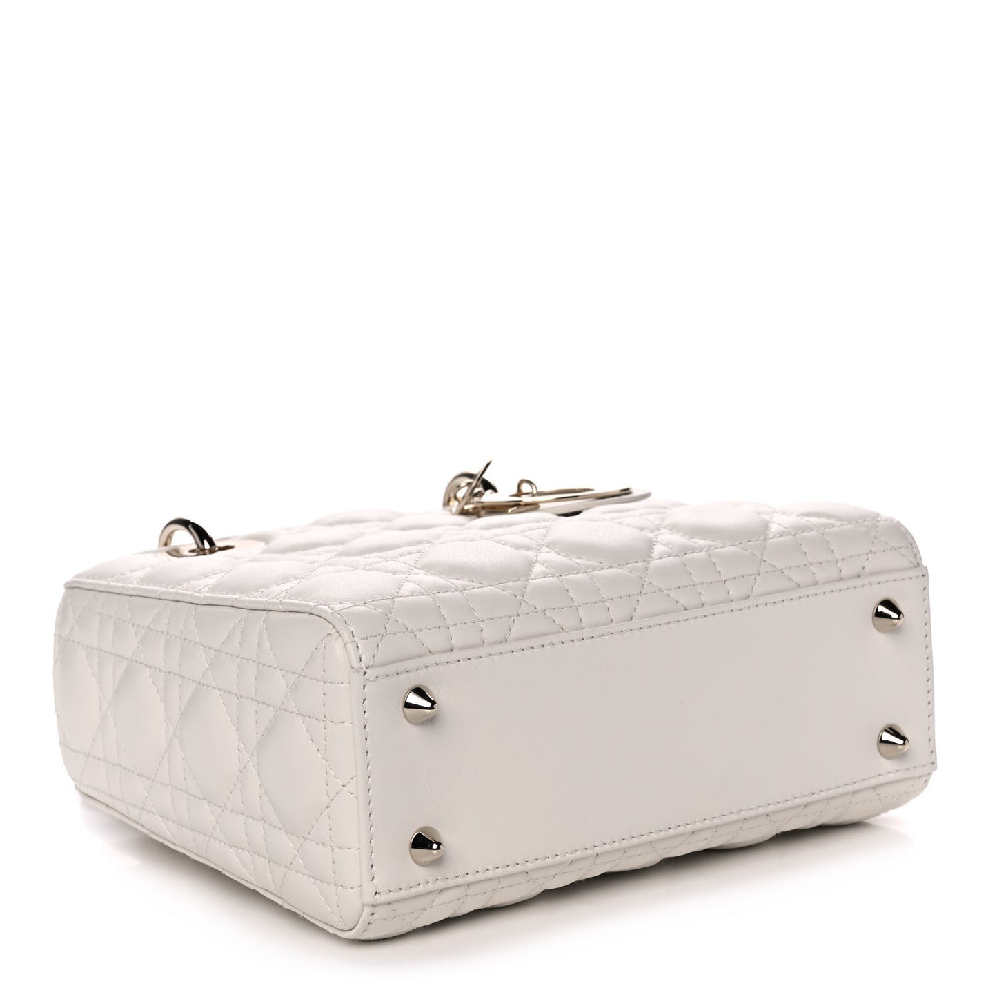 Lambskin Cannage Small My ABCDior Lady Dior White