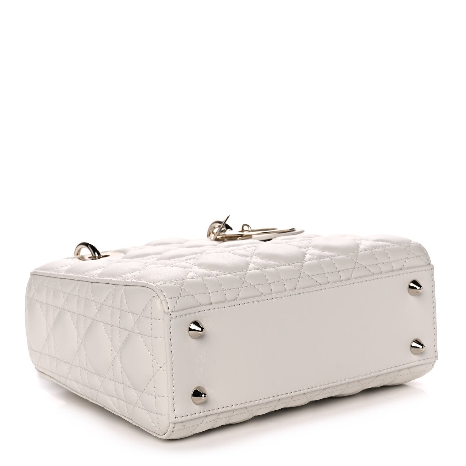 Christian Dior Lambskin Cannage Small My ABCDior Lady Dior White 4 of 12