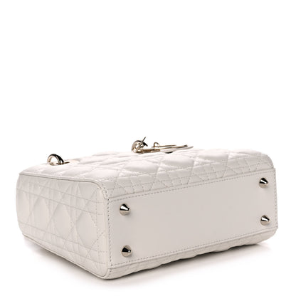 Christian Dior Lambskin Cannage Small My ABCDior Lady Dior White 4 of 12