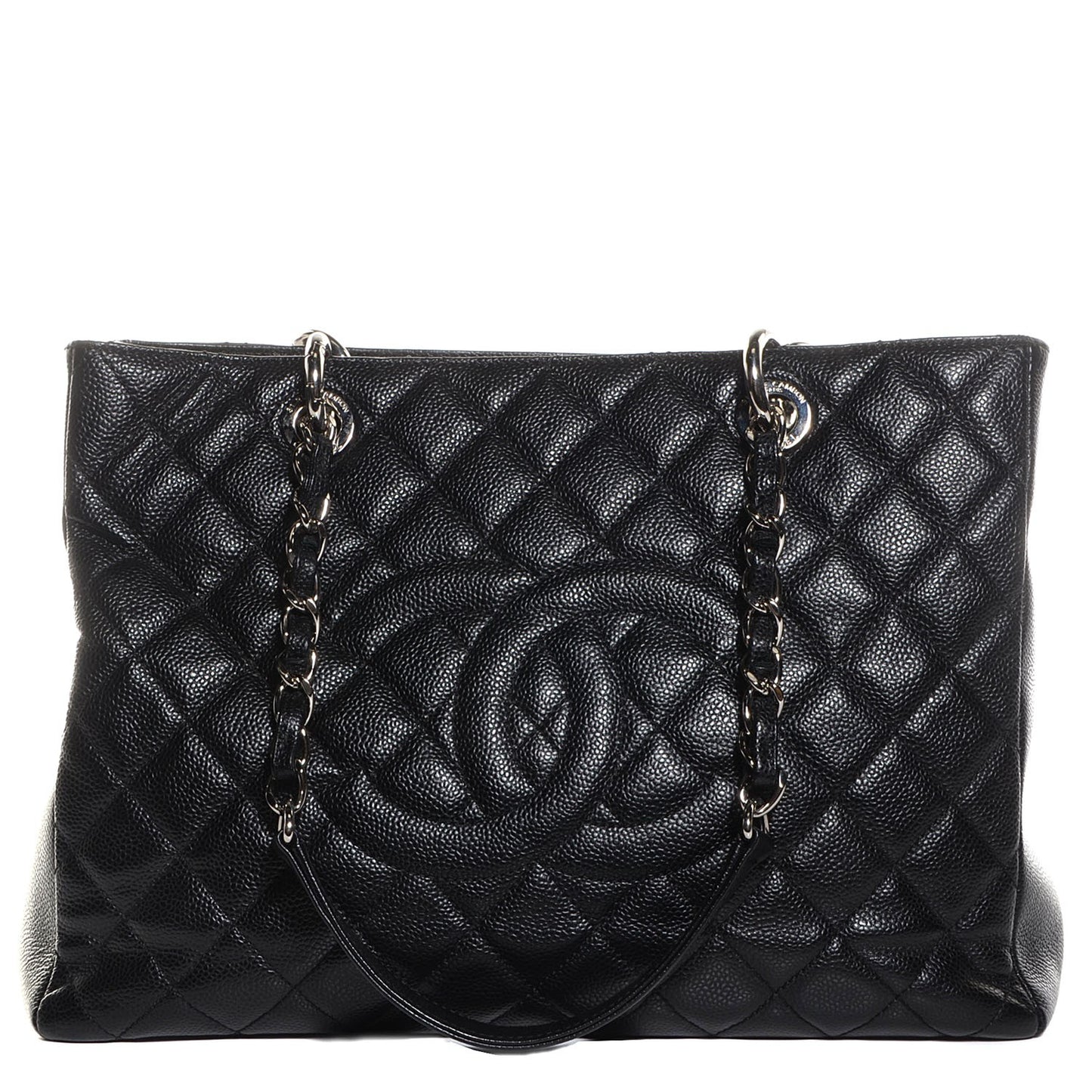 Caviar Quilted Grand Shopping Tote GST Black