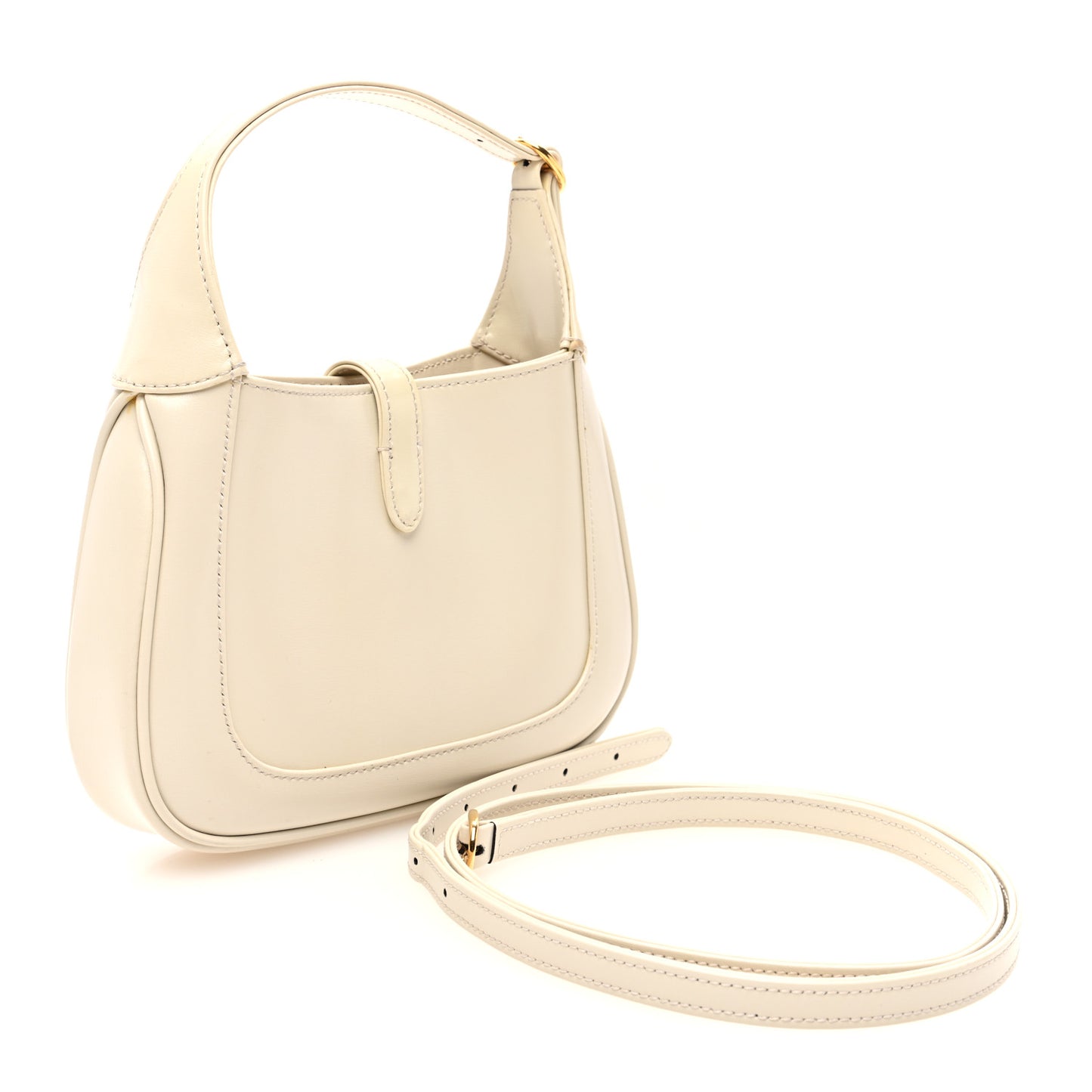 Boarded Dyana Lux Calfskin Mini Jackie 1961 Hobo Mystic White