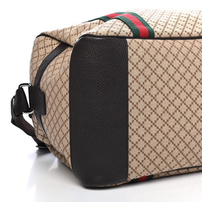 Gucci Diamante Large Web Carry On Duffle Bag Brown 8 of 9