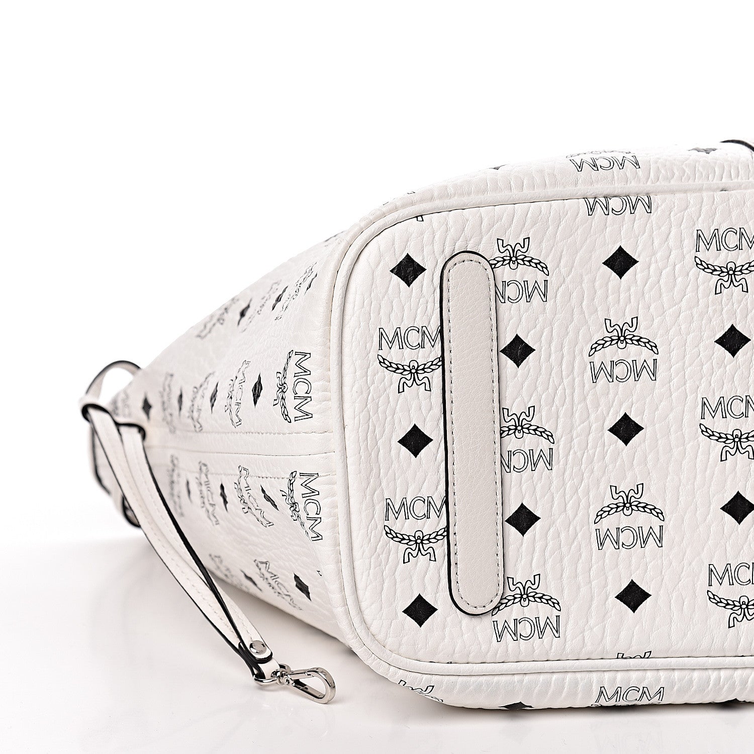 MCM Visetos Medium Liz Reversible Shopper Tote White 14 of 18