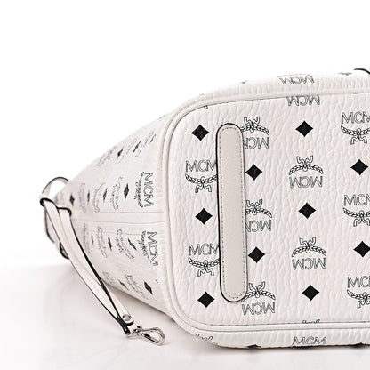 MCM Visetos Medium Liz Reversible Shopper Tote White 14 of 18