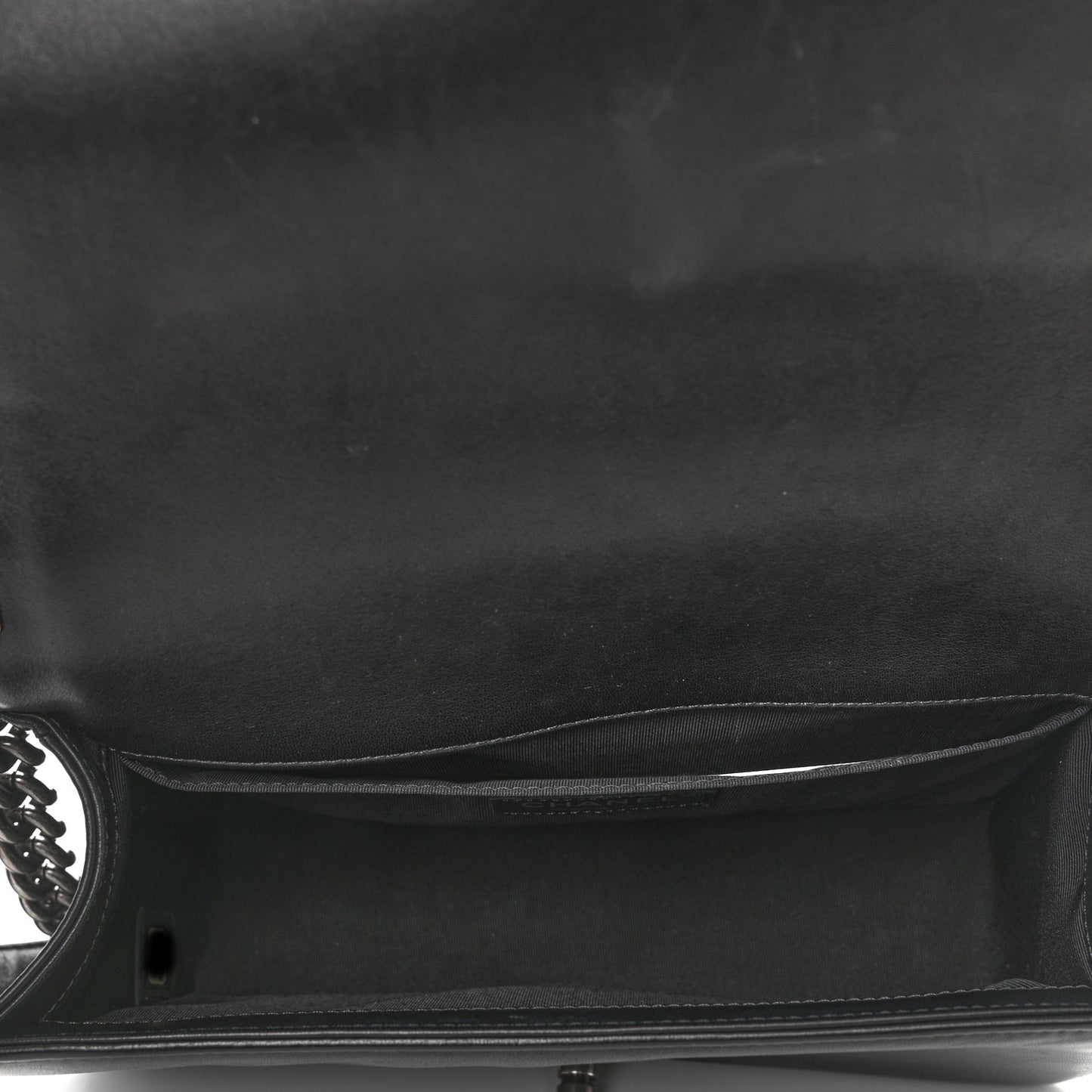 Lambskin Quilted Medium Boy Flap Black