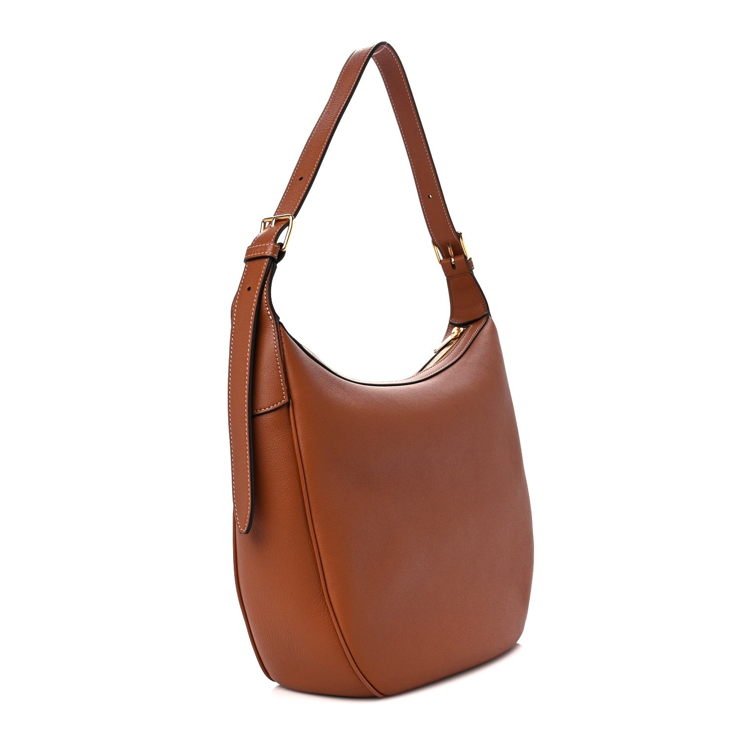 Celine Supple Calfskin Triomphe Heloise Shoulder Bag Tan 3 of 11