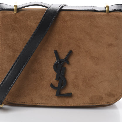 Saint Laurent Suede Monogram Small Spontini Saddle Bag Brown 8 of 8