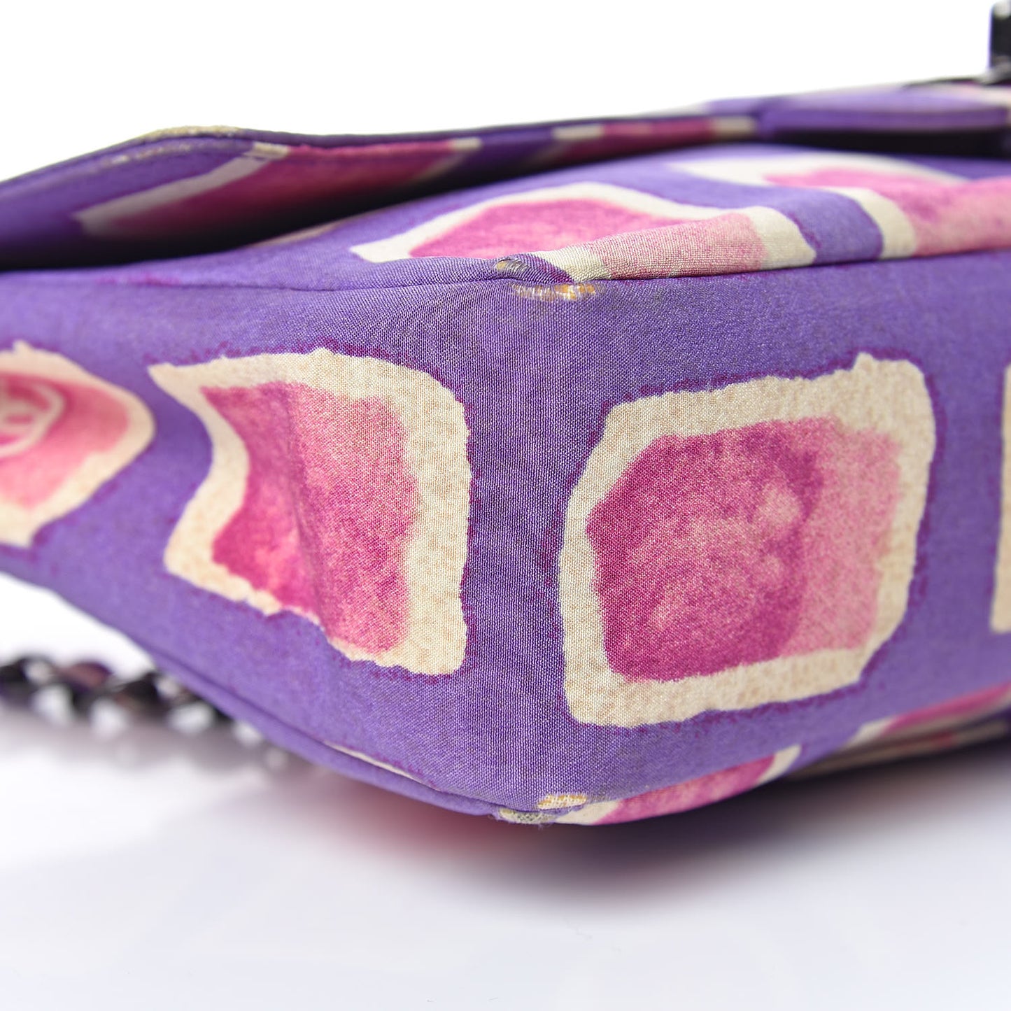 Nylon Printed Small Flap Purple