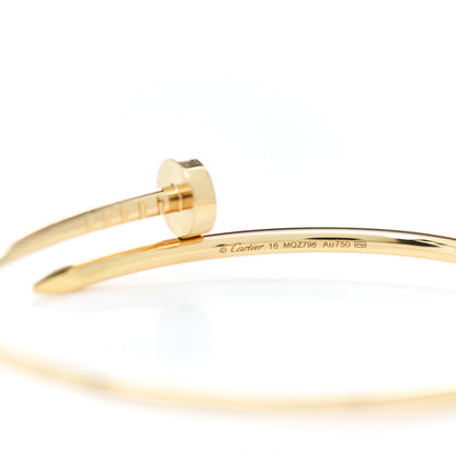 Cartier 18K Yellow Gold Small Juste Un Clou Bracelet 16 4 of 5
