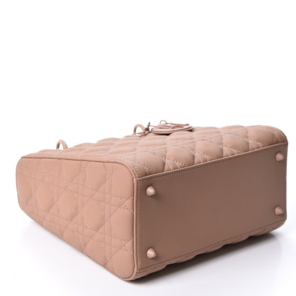 Christian Dior Ultra Matte Calfskin Cannage Medium Lady Dior Beige 3 of 9
