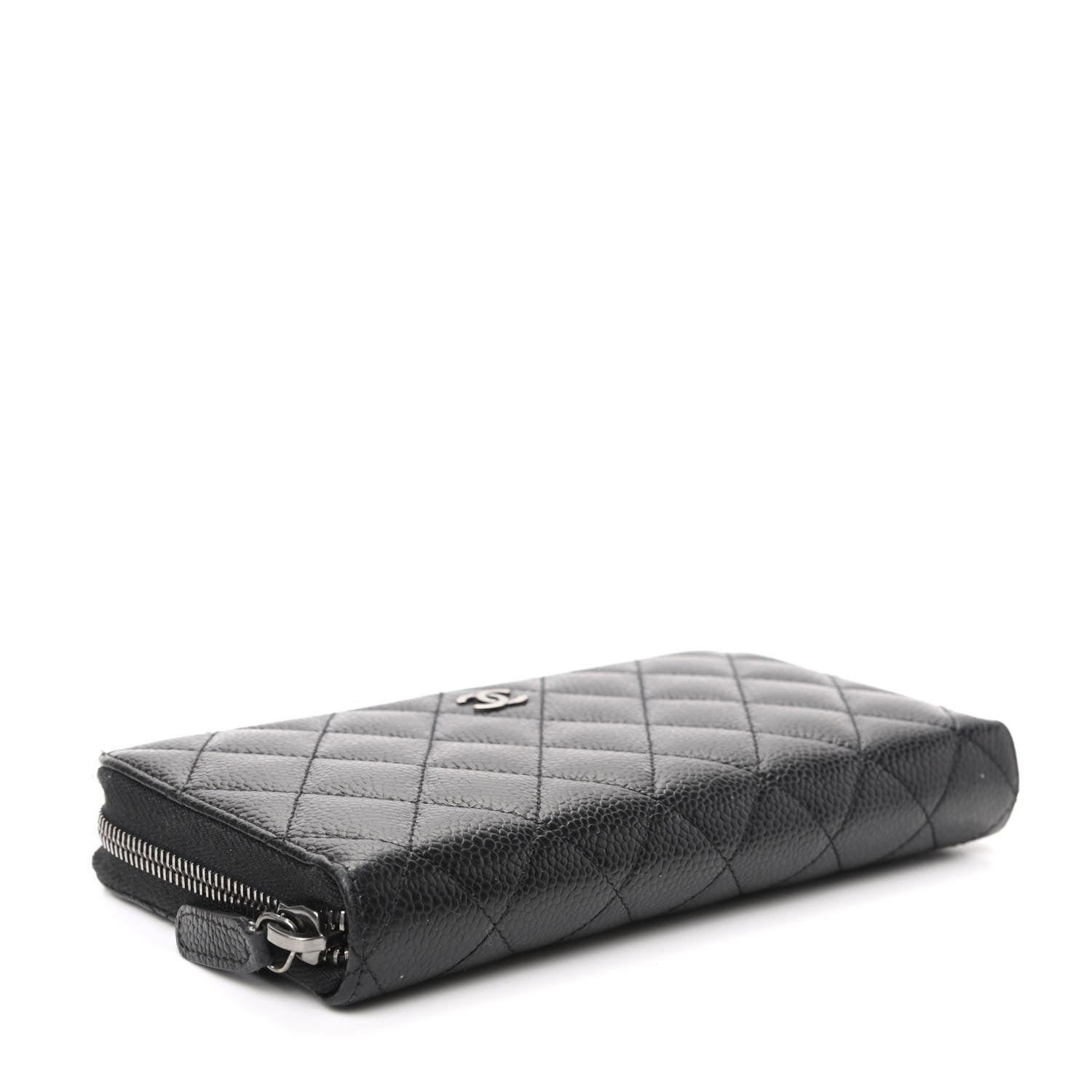 Chanel Caviar Quilted Large Gusset Zip Around Wallet Black 4 of 9
