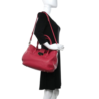Jimmy Choo Grainy Calf Rania Cherry 2 of 11