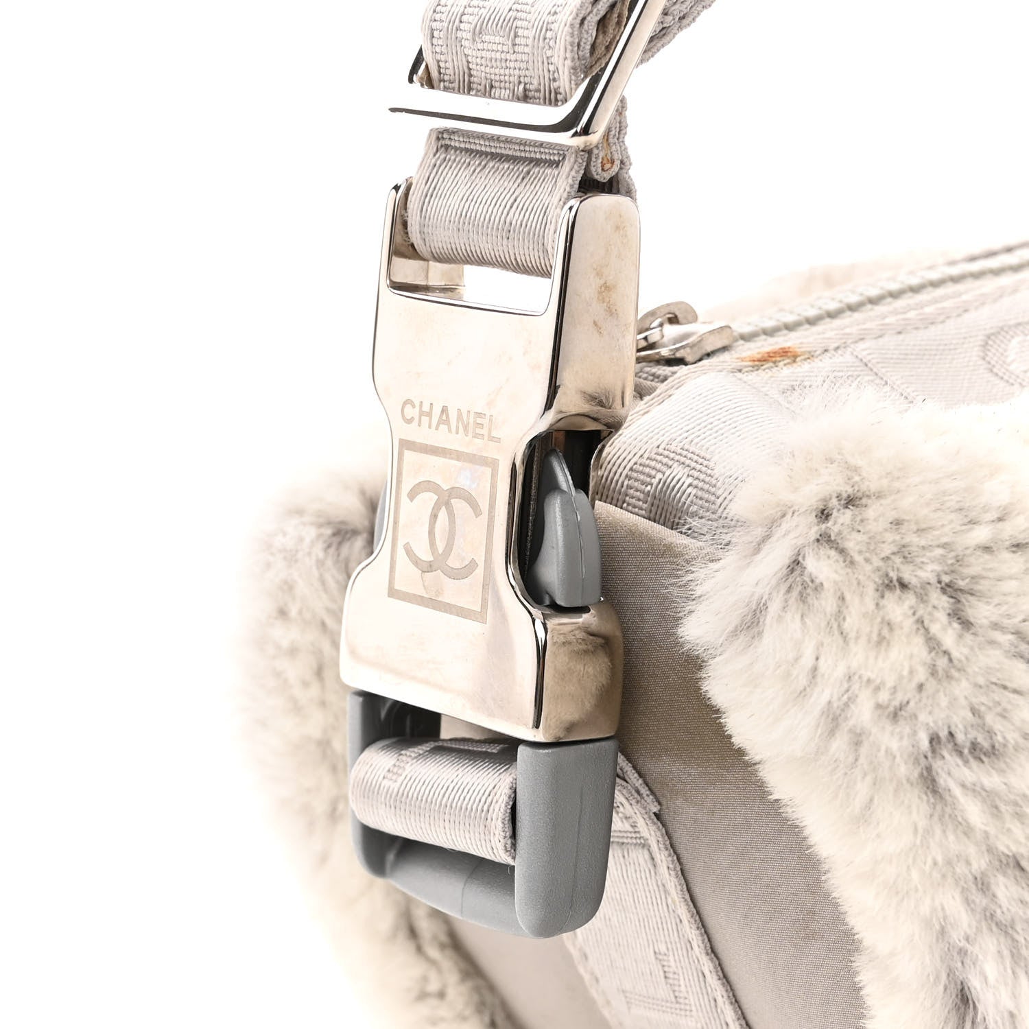 Chanel Rabbit Fur Sport Duffle Grey 11 of 11
