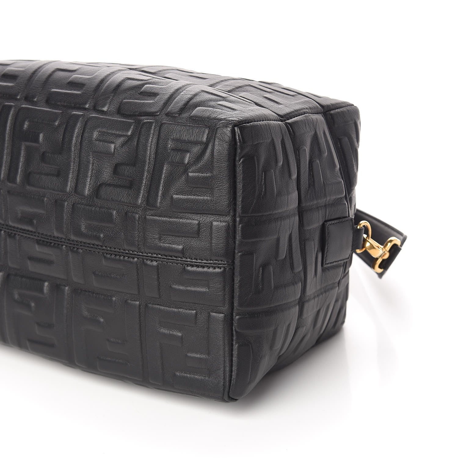 Fendi Nappa FF 1974 Embossed Small Boston Black 6 of 11