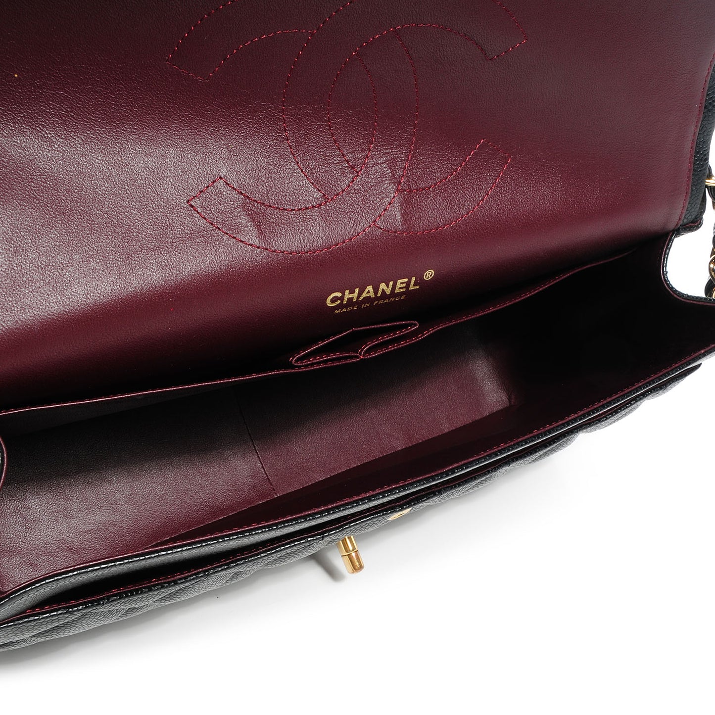Caviar Jumbo Double Flap Black