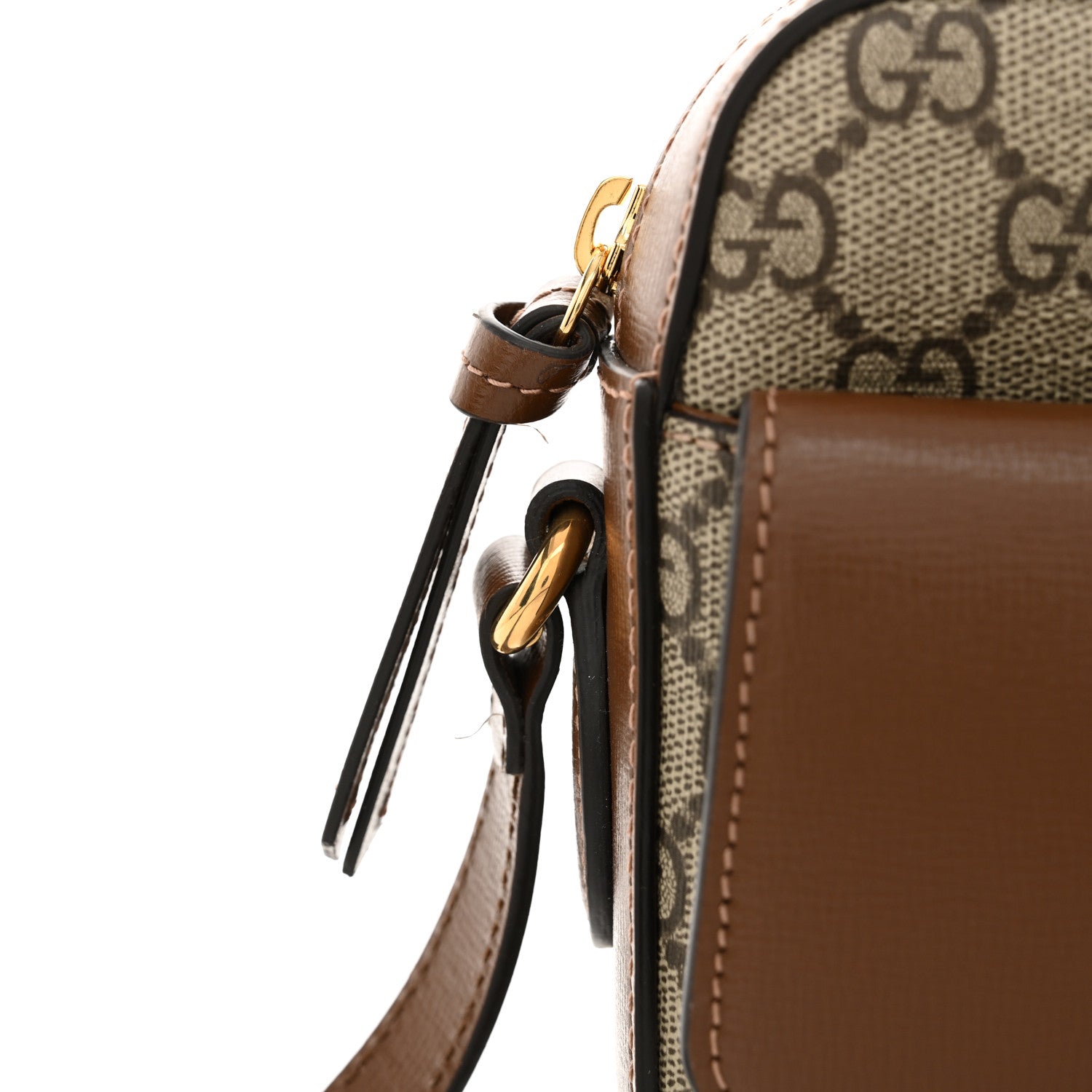 Gucci GG Supreme Monogram Small Horsebit 1955 Shoulder Bag Beige Brown Sugar 11 of 12