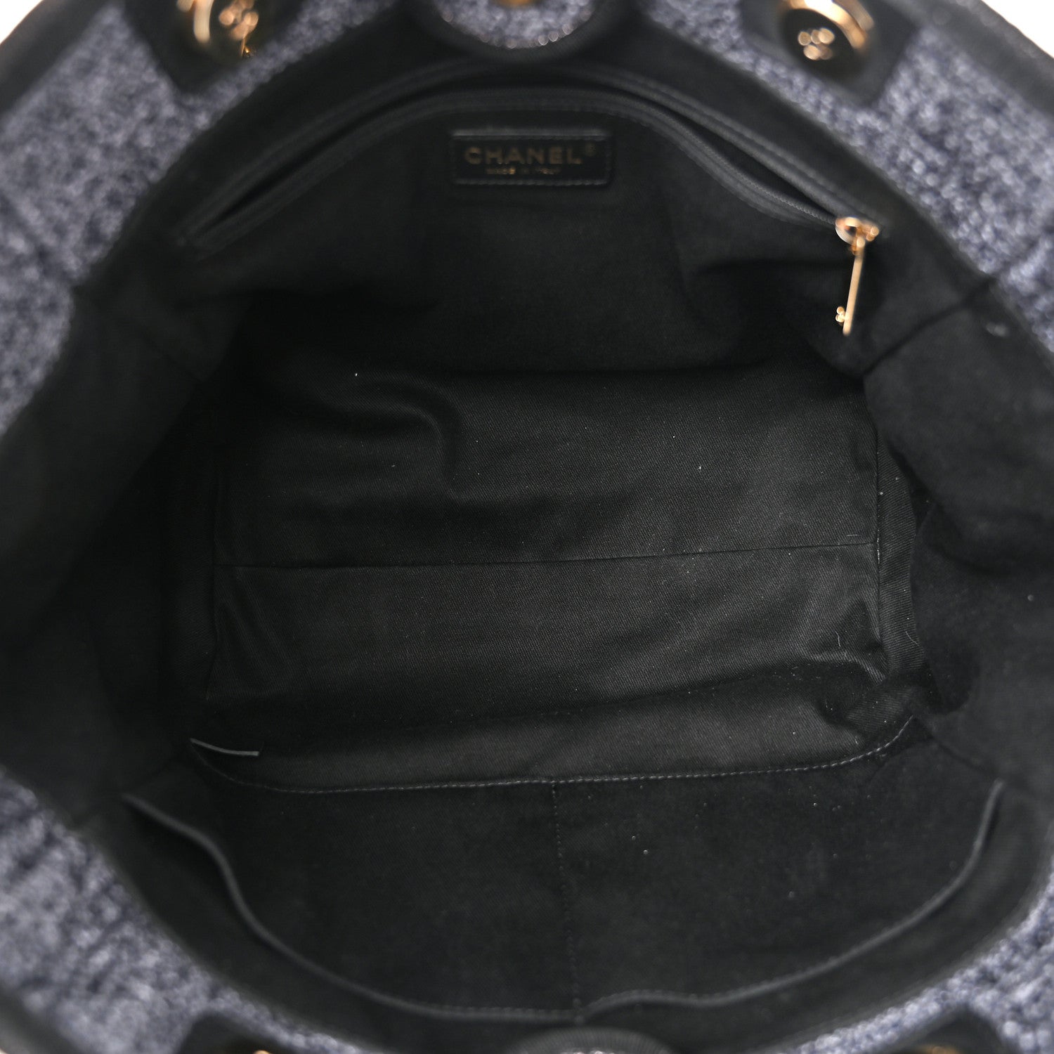Chanel Lurex Boucle Small Deauville Tote Black 5 of 11