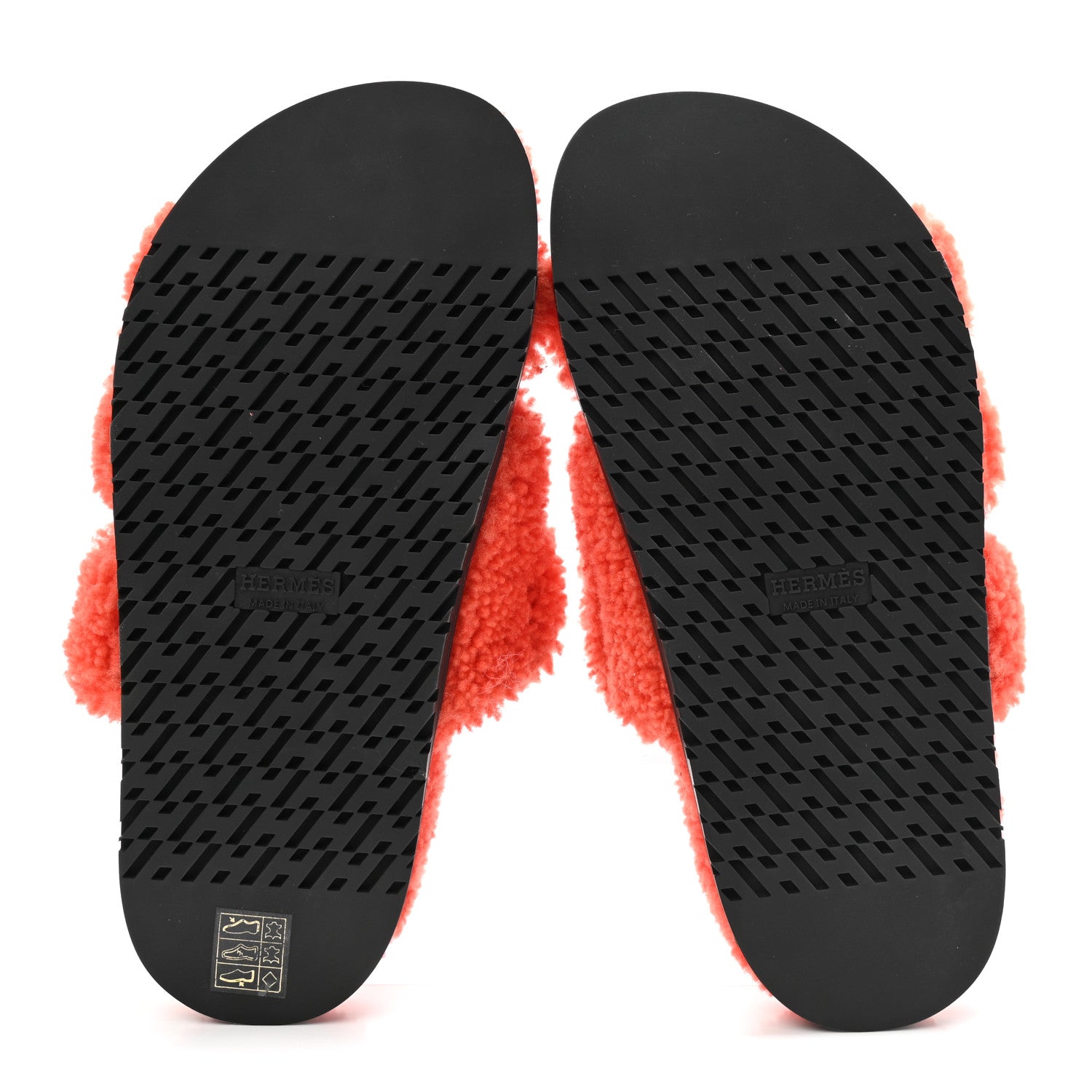 Hermes Woolskin Womens Chypre Sandals 36 Orange 5 of 8