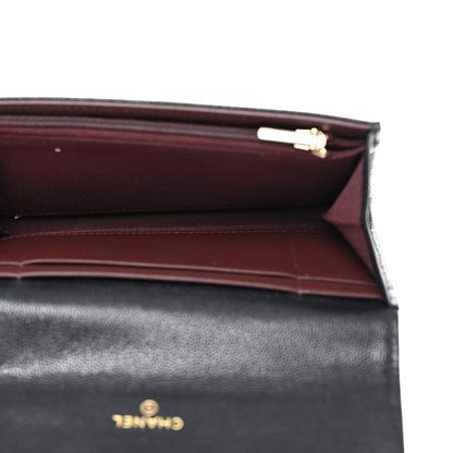 Chanel Caviar Quilted Medium Gusset Flap Wallet Black 5 of 8