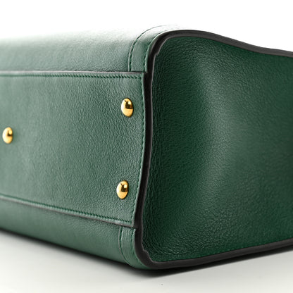 Gucci Wonka Grain Calfskin Small Diana Tote Bag Green Yellow Fluo 10 of 11