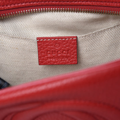 Gucci Pebbled Calfskin Small Soho Disco Bag Tabasco Red 6 of 13