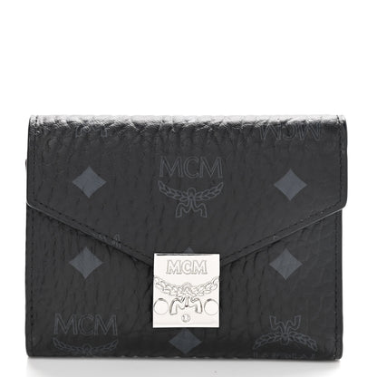 MCM Visetos Compact Wallet Black 1 of 7