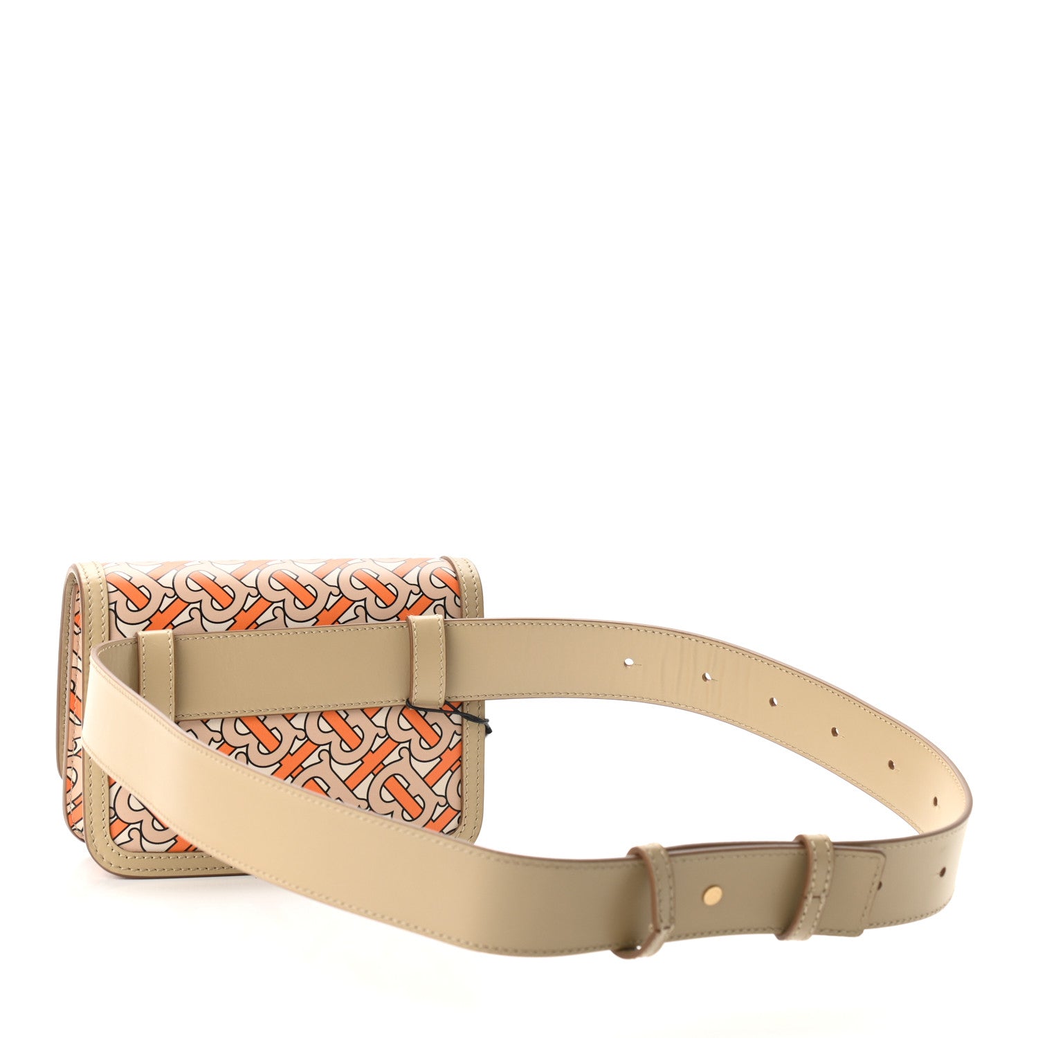 Burberry Calfskin Monogram TB Bum Bag Bright Orange 3 of 8