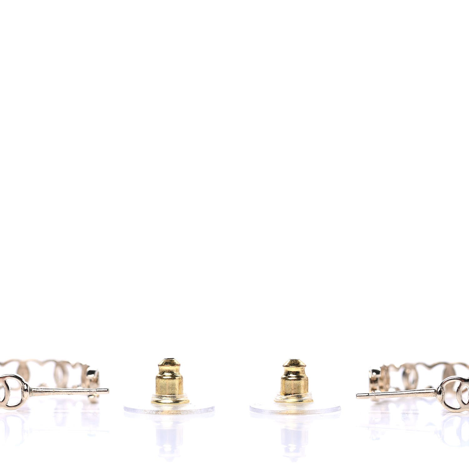 Chanel Metal CC Hoop Earrings Gold 3 of 4