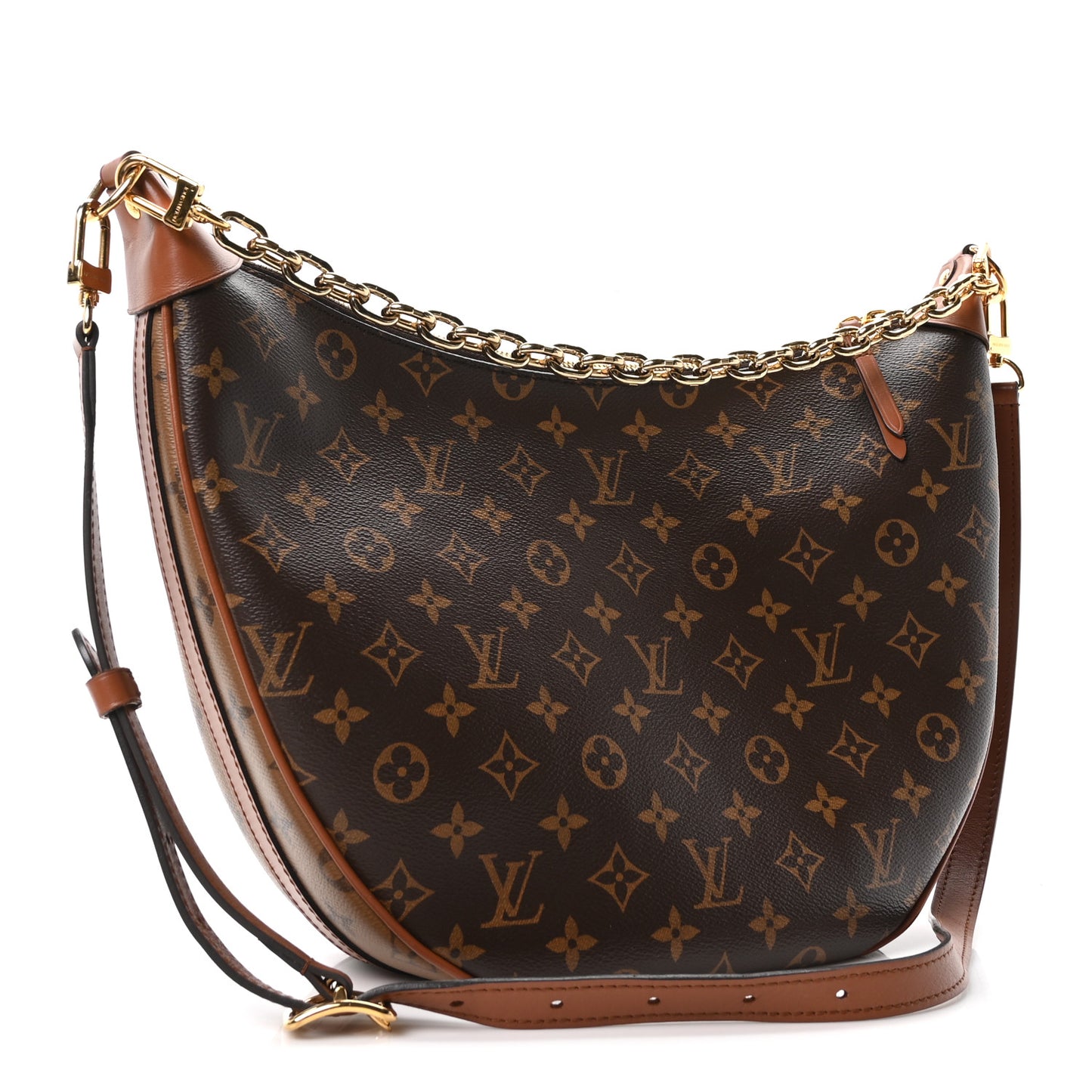 Reverse Monogram Loop Hobo