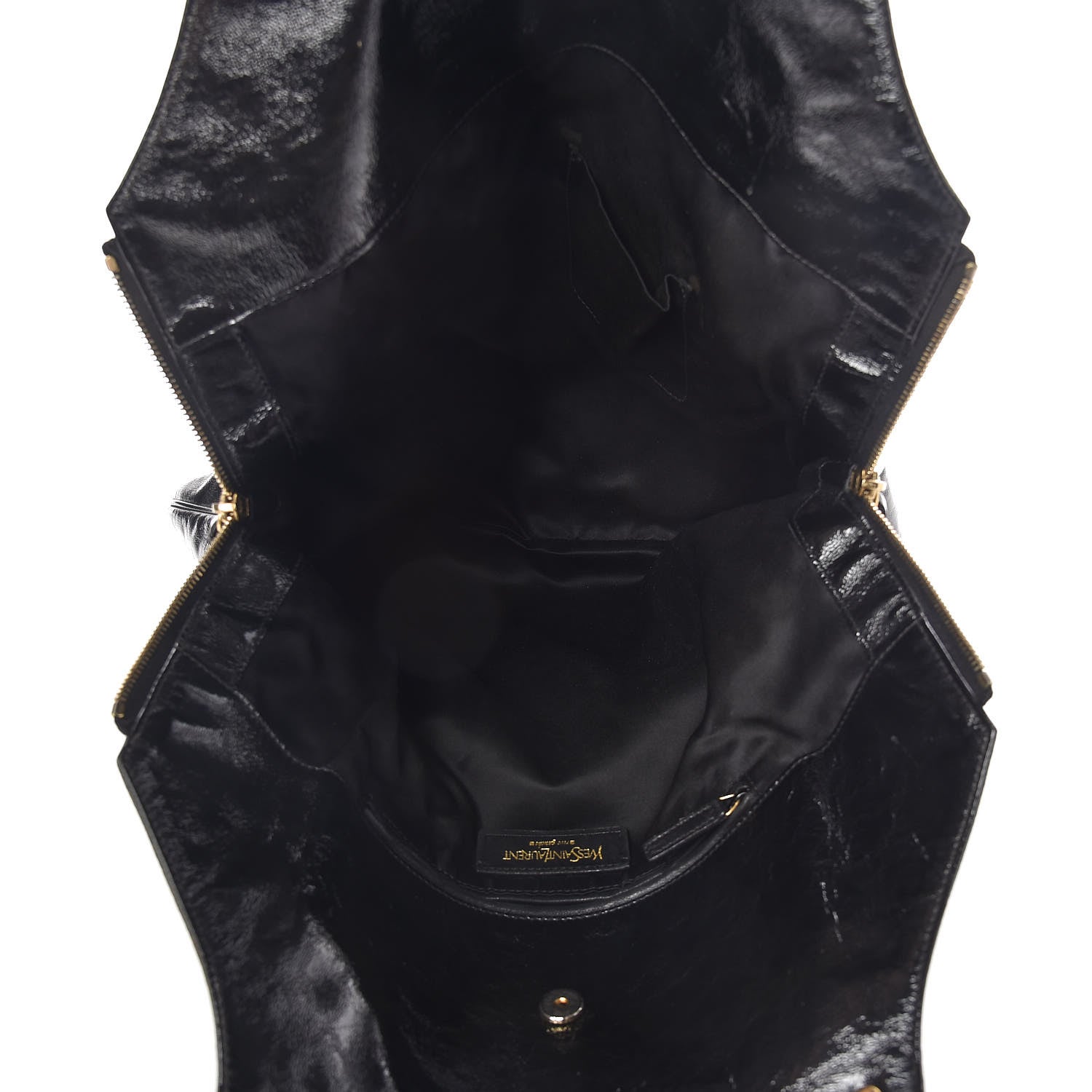 Saint Laurent Patent Tribute Tote Black 5 of 13