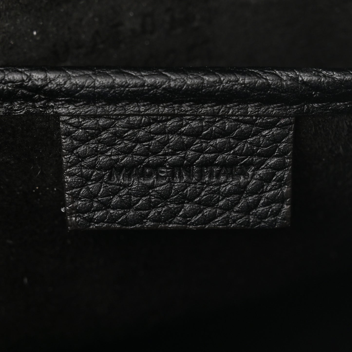 Drummed Calfskin Nano Luggage Black