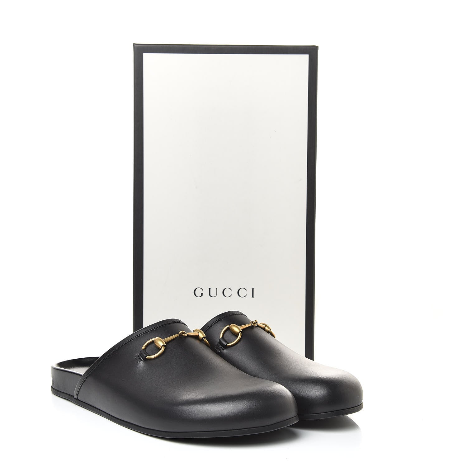 Gucci Calfskin Mens Horsebit River Slippers 11 Black 10 of 10