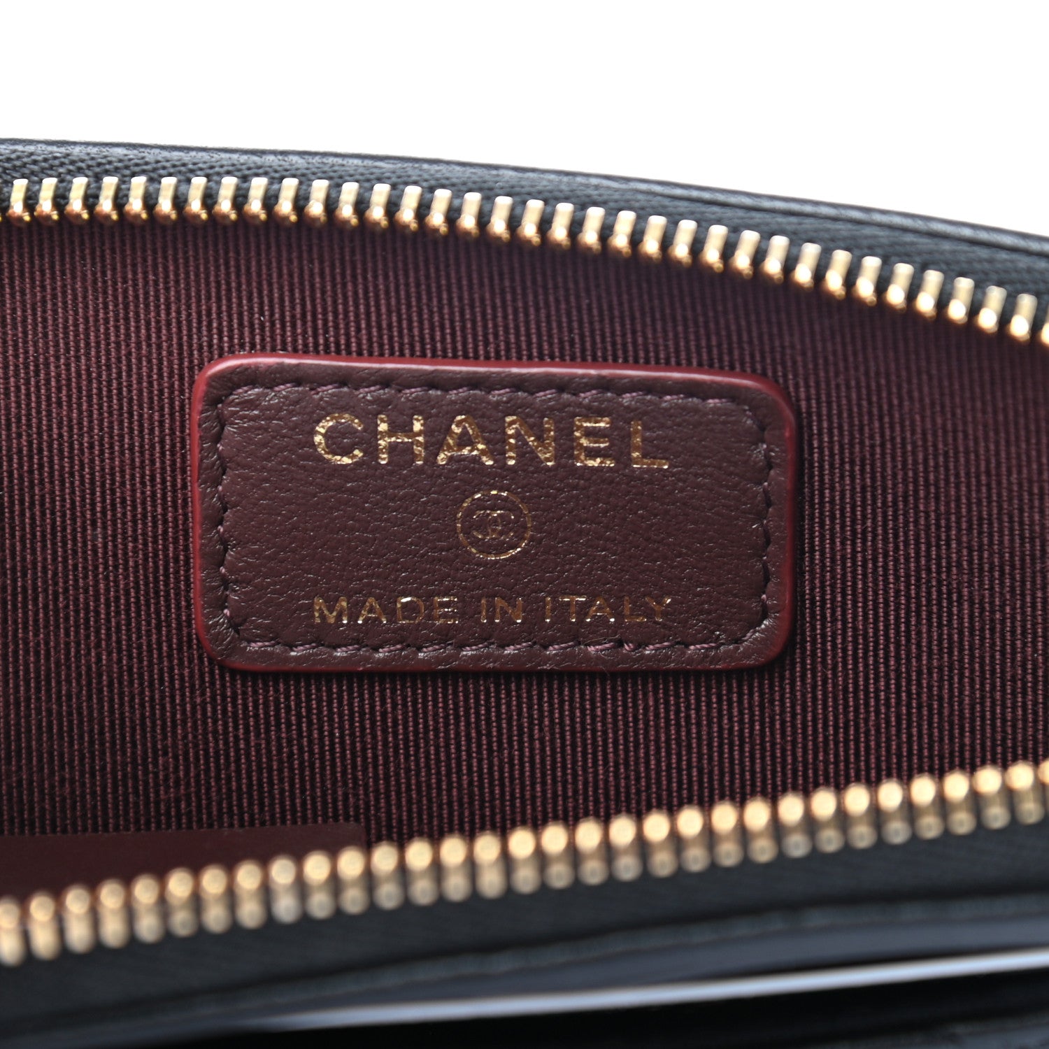 Chanel Lambskin Quilted Zip Card Holder Wallet Black 6 of 7