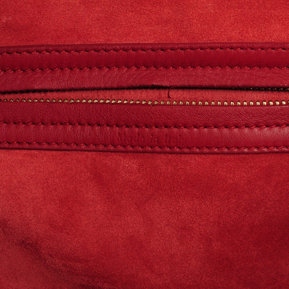 Celine Supple Calfskin Medium Phantom Luggage Red 6 of 8