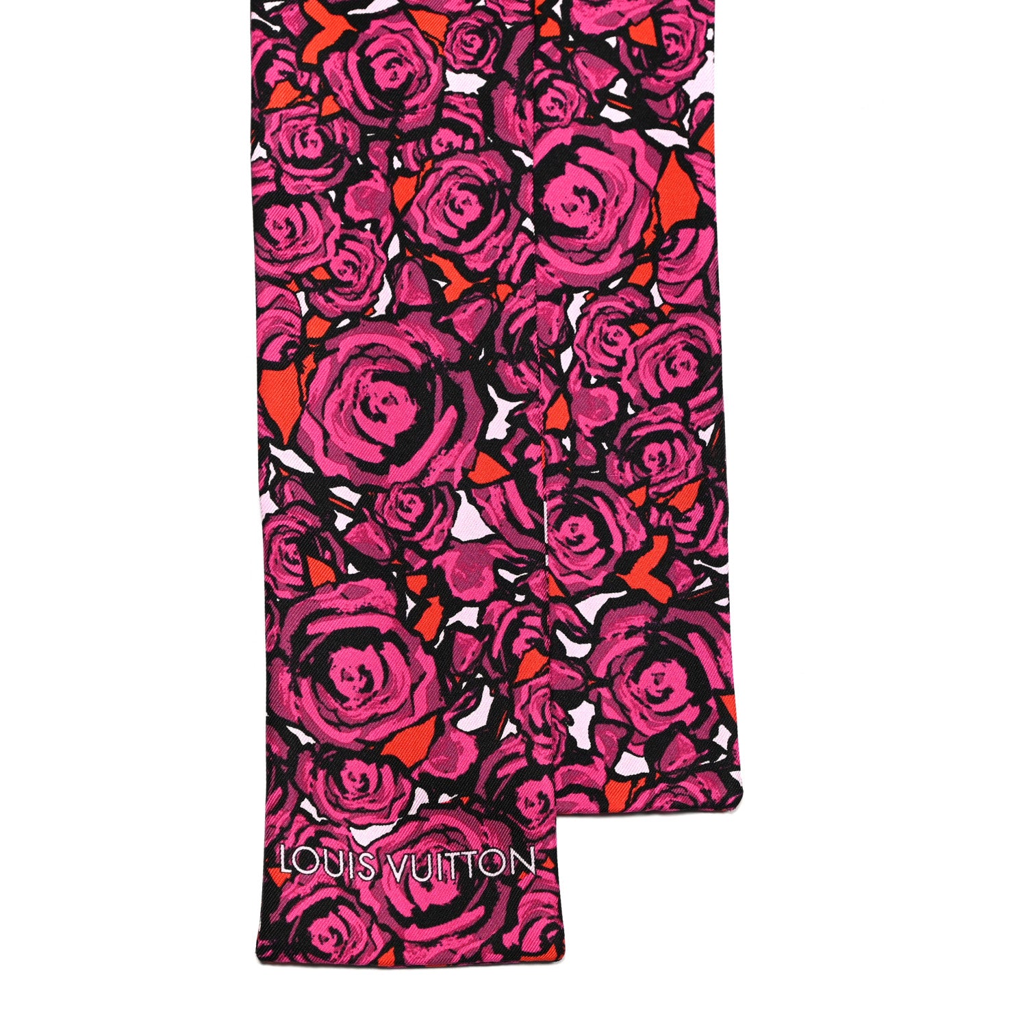 Louis Vuitton Silk Rock'n'Roses Bandeau Berry 2 of 4