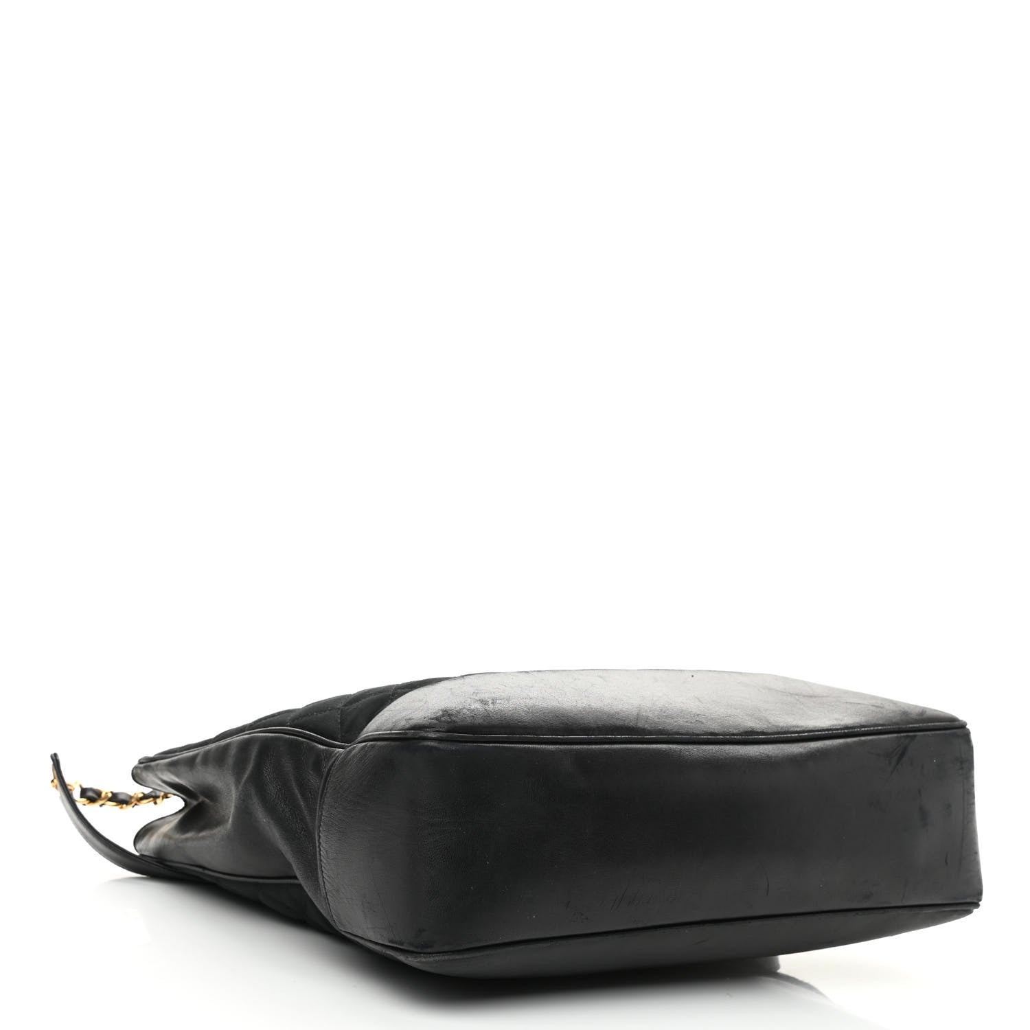 Chanel Satin Lambskin Quilted Shopping Tote Black 3 of 11
