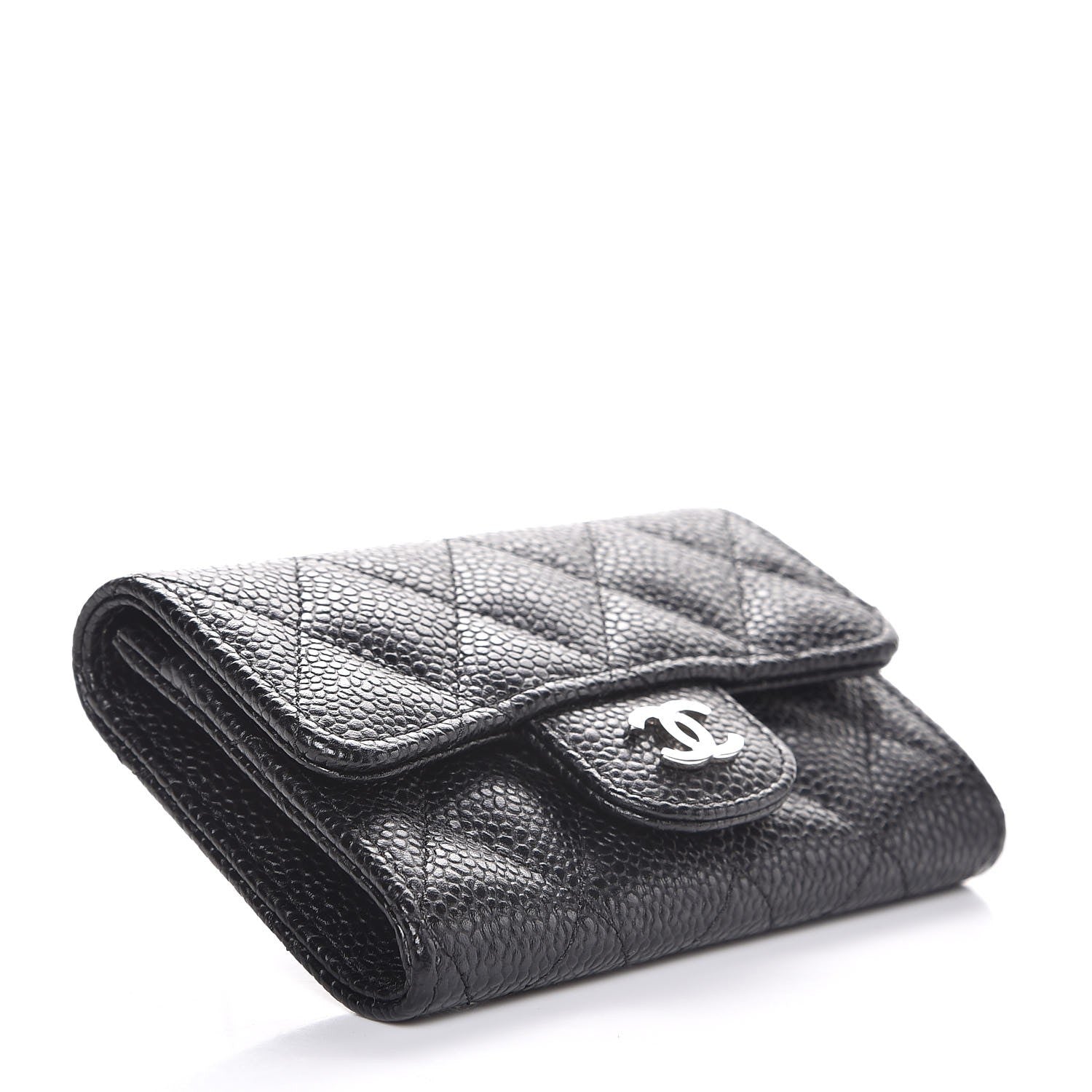 Chanel Caviar Quilted Flap Card Holder Black 4 of 9