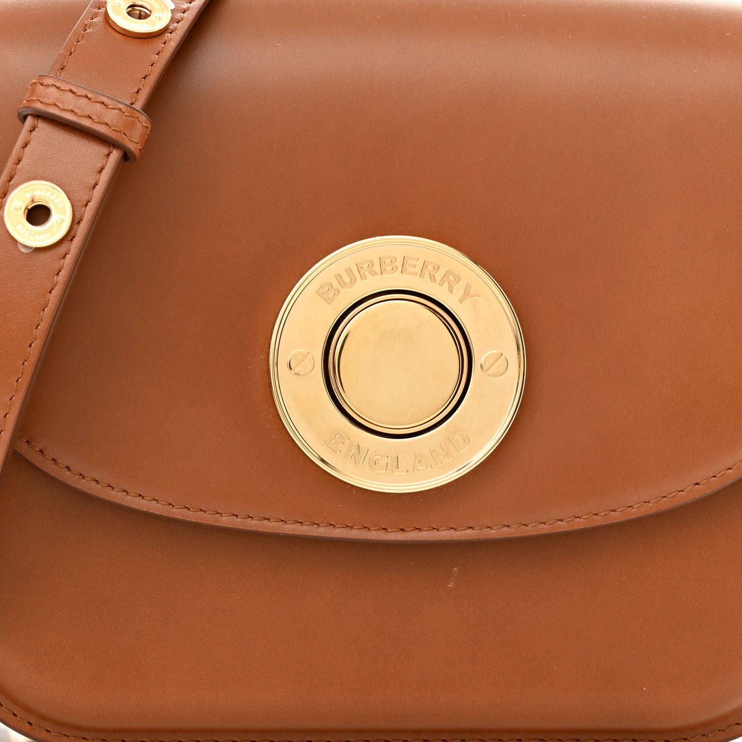 Burberry Calfskin Small Elizabeth Bag Brown 6 of 9