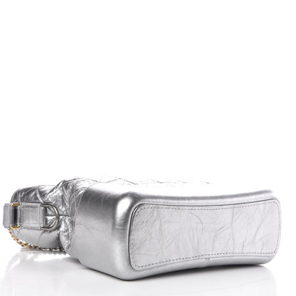 Chanel Metallic Lambskin Calfskin Quilted Medium Gabrielle Hobo Silver 4 of 11