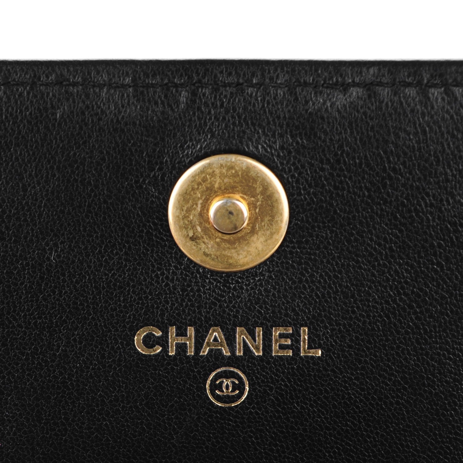 Chanel Lambskin Quilted Boy Wallet On Removable Chain WOC Black 6 of 8