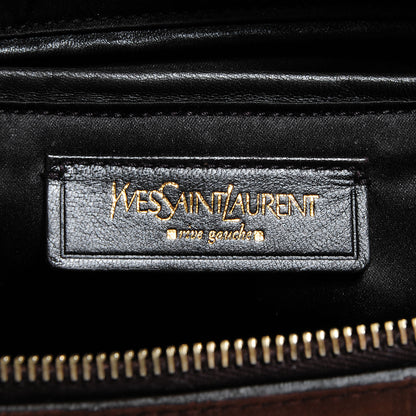 Saint Laurent Crocodile Embossed Large Nubuck Muse Brown 6 of 9