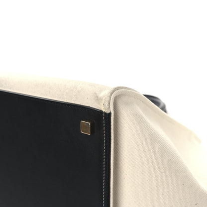 Celine Cotton Canvas Medium Phantom Luggage White 10 of 14