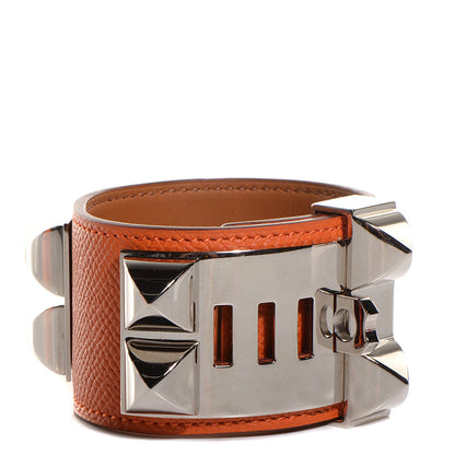 Hermes Epsom Collier de Chien CDC Bracelet Small Orange 3 of 7