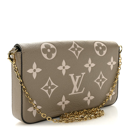 Louis Vuitton Empreinte Monogram Giant Felicie Pochette Tourterelle Creme 3 of 10