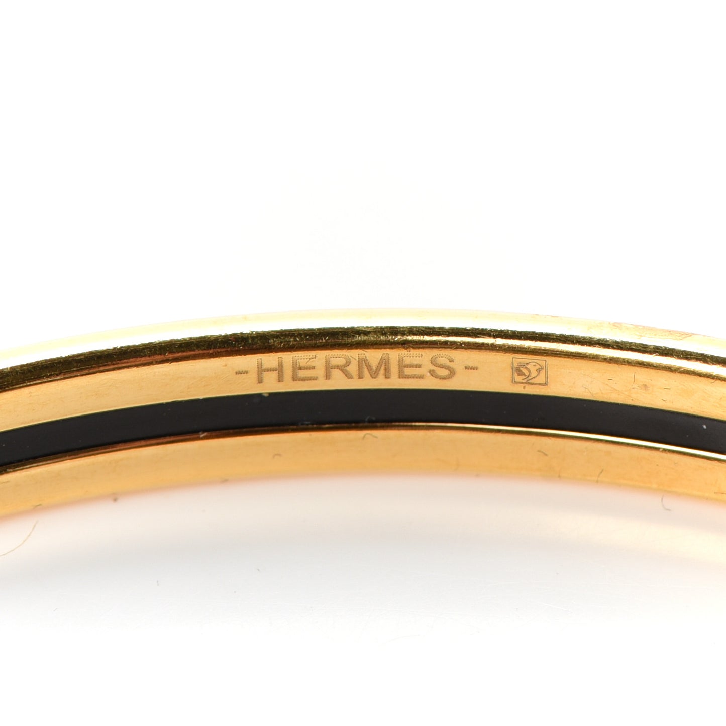 Enamel Printed Extra Narrow Plain Bracelet 70 Orange