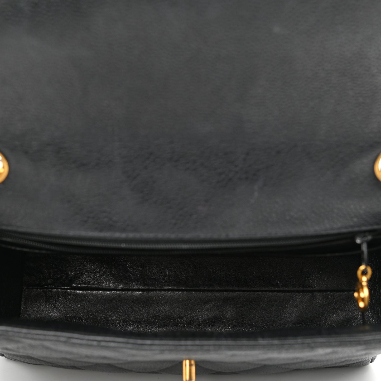 Caviar Quilted Medium Single Flap Black