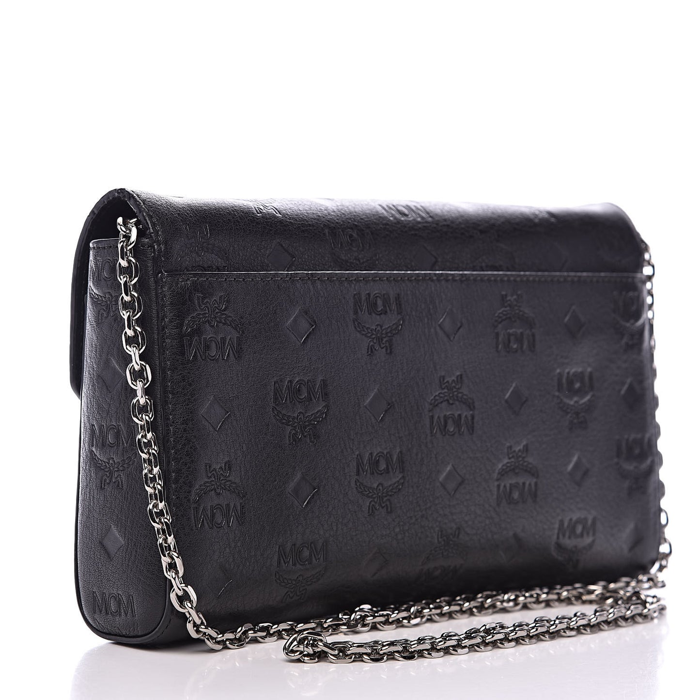 Calfskin Ottomar Monogram Medium Millie Crossbody Bag Black