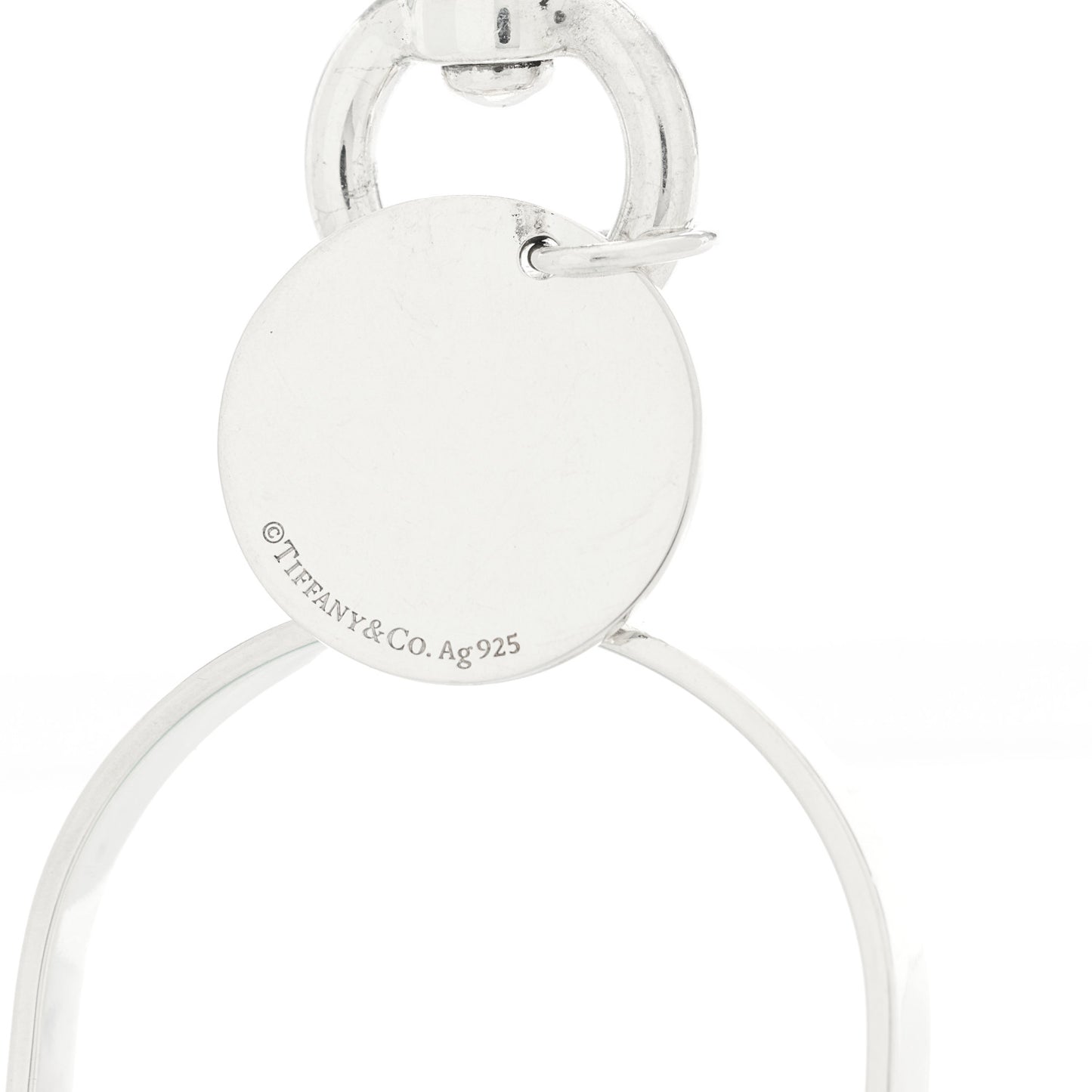 X TIFFANY Sterling Silver Enamel Pico Baguette Bag Charm Tiffany Blue